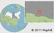 Savanna Style Location Map of Irkutsk, highlighted country, highlighted grandparent region