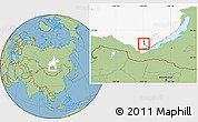 Savanna Style Location Map of Irkutsk, highlighted parent region