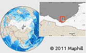 Shaded Relief Location Map of Irkutsk, highlighted country, highlighted parent region