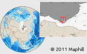 Shaded Relief Location Map of Irkutsk, highlighted parent region, highlighted grandparent region