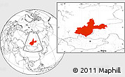 Blank Location Map of Irkutsk Oblast