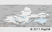 Gray Panoramic Map of Irkutsk Oblast