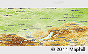 Physical Panoramic Map of Irkutsk Oblast