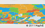 Political Panoramic Map of Irkutsk Oblast