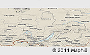 Shaded Relief Panoramic Map of Irkutsk Oblast