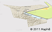 Shaded Relief 3D Map of Slyudyanskiy, single color outside