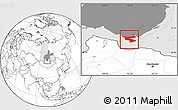 Blank Location Map of Slyudyanskiy, highlighted parent region, highlighted grandparent region