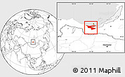 Blank Location Map of Slyudyanskiy, highlighted parent region
