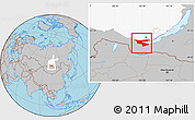 Gray Location Map of Slyudyanskiy, highlighted parent region