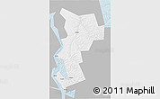 Gray 3D Map of Ust-Udinskiy, single color outside