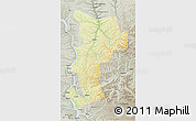 Physical 3D Map of Ust-Udinskiy, semi-desaturated