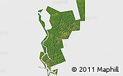 Satellite 3D Map of Ust-Udinskiy, single color outside