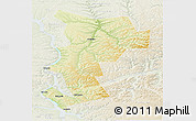 Physical Panoramic Map of Ust-Udinskiy, lighten