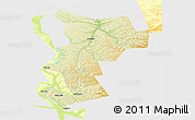 Physical Panoramic Map of Ust-Udinskiy, single color outside