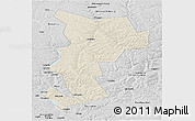 Shaded Relief Panoramic Map of Ust-Udinskiy, desaturated