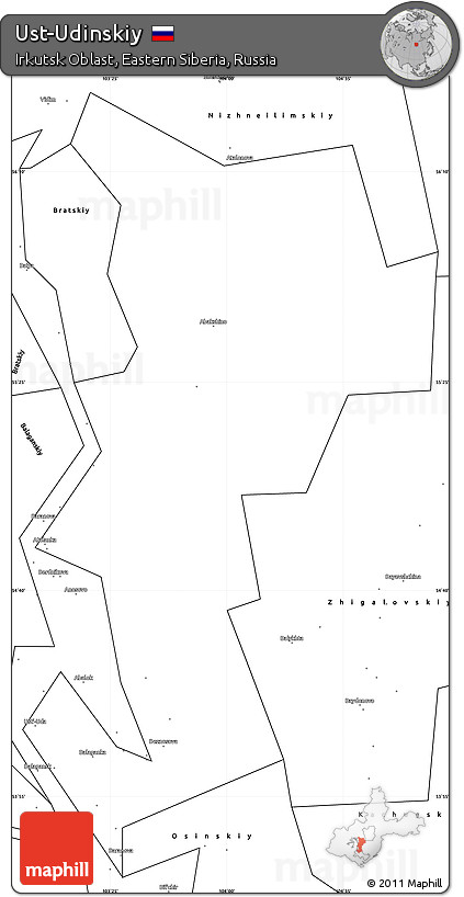 Blank Simple Map of Ust-Udinskiy