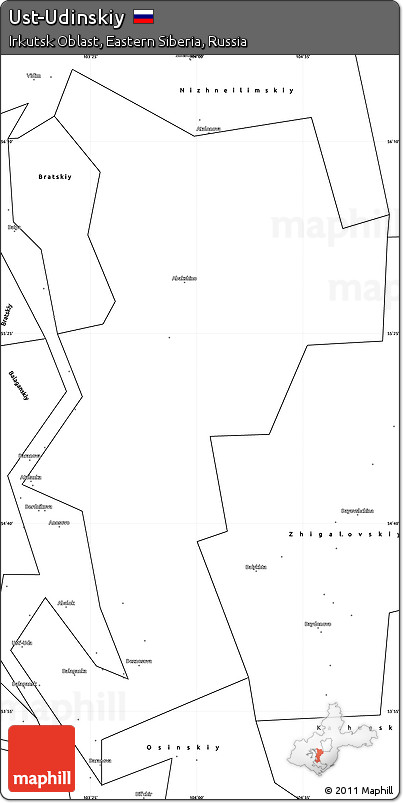 Blank Simple Map of Ust-Udinskiy