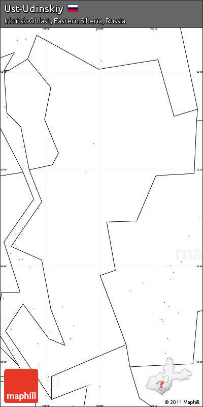 Blank Simple Map of Ust-Udinskiy, no labels