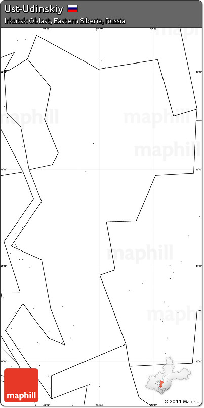 Blank Simple Map of Ust-Udinskiy, no labels