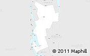 Silver Style Simple Map of Ust-Udinskiy
