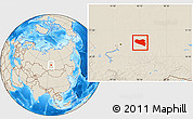 Shaded Relief Location Map of Kanskiy
