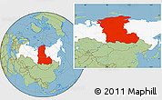 Savanna Style Location Map of Eastern Siberia, highlighted country