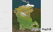 Satellite Map of Eastern Siberia, darken
