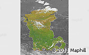 Satellite Map of Eastern Siberia, desaturated