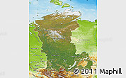 Satellite Map of Eastern Siberia, physical outside