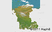 Satellite Map of Eastern Siberia, single color outside