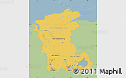 Savanna Style Map of Eastern Siberia, single color outside