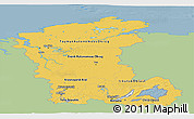 Savanna Style Panoramic Map of Eastern Siberia, single color outside
