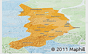 Political Shades Panoramic Map of Republic of Khakassia, lighten
