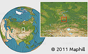 Satellite Location Map of Sayanogorsk