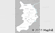 Gray Simple Map of Republic of Khakassia, single color outside