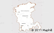 Classic Style Simple Map of Eastern Siberia, cropped outside