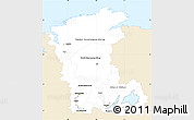 Classic Style Simple Map of Eastern Siberia, single color outside