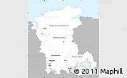Gray Simple Map of Eastern Siberia, single color outside