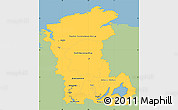 Savanna Style Simple Map of Eastern Siberia, single color outside