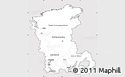 Silver Style Simple Map of Eastern Siberia, cropped outside