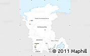 Silver Style Simple Map of Eastern Siberia, single color outside