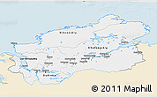 Classic Style 3D Map of Taymyr Autonomous Okrug, single color outside