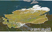 Satellite 3D Map of Taymyr Autonomous Okrug, darken
