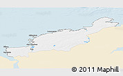 Classic Style 3D Map of Diksonskiy, single color outside