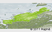 Physical 3D Map of Diksonskiy, semi-desaturated