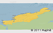 Savanna Style 3D Map of Diksonskiy, single color outside