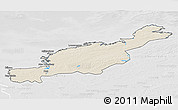 Shaded Relief 3D Map of Diksonskiy, lighten, desaturated