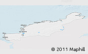 Silver Style 3D Map of Diksonskiy, single color outside