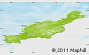 Physical Map of Diksonskiy, single color outside