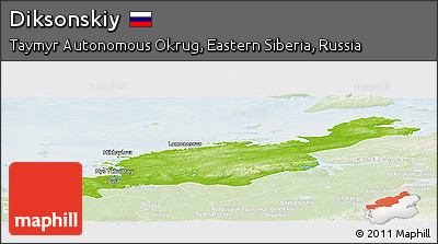 Physical Panoramic Map of Diksonskiy, lighten